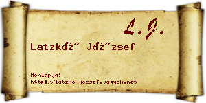 Latzkó József névjegykártya